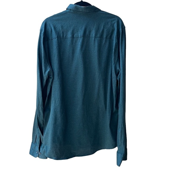 Robert Barakett Novak Long Sleeve Button Down in Night Teal NWT Size XL - Picture 2 of 7